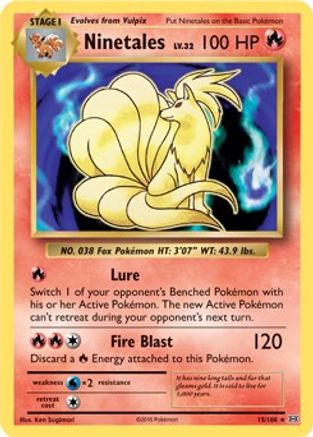 Ninetales - 15/108 (XY Evolutions) (Non-Holo)/108 Deck Exclusives - Rare