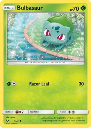 Bulbasaur 001 Shining Legends - Common