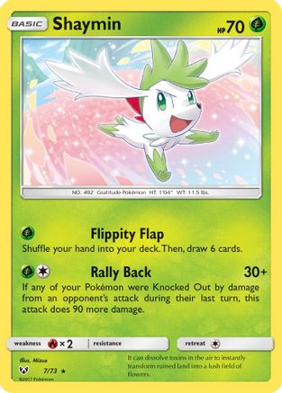 Shaymin 007 - Holofoil Shining Legends - Holo Rare