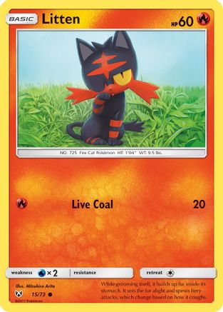 Litten 015 Shining Legends - Common