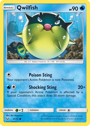 Qwilfish Shining Legends - Common