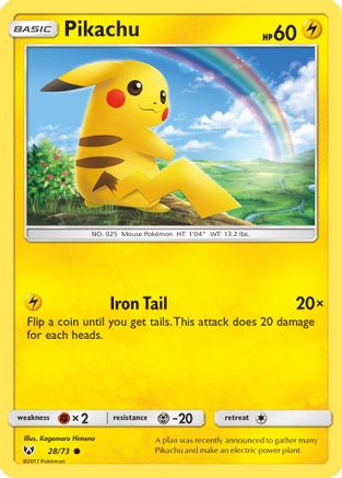 Pikachu 028 Shining Legends - Common