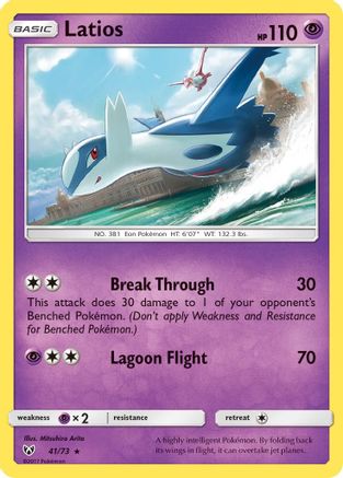 Latios 041 - Holofoil Shining Legends - Holo Rare