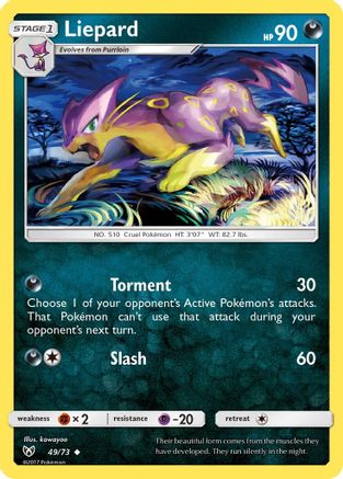 Liepard - Reverse Holofoil Shining Legends - Uncommon