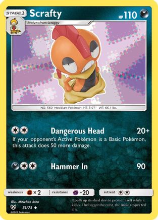 Scrafty 051 Shining Legends - Uncommon