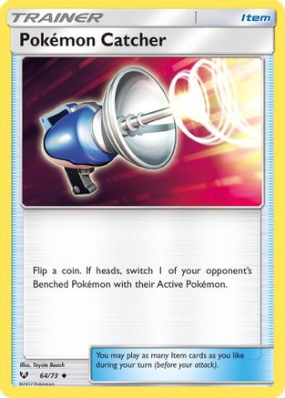 Pokemon Catcher 064 - Reverse Holofoil Shining Legends - Uncommon