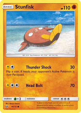 Stunfisk - Reverse Holofoil Shining Legends - Common