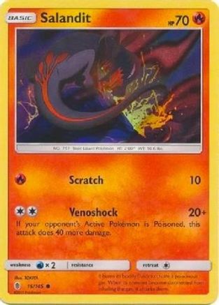 Salandit - 15/145 (Collection Promo)/145 - Holofoil League & Championship Cards - Promo