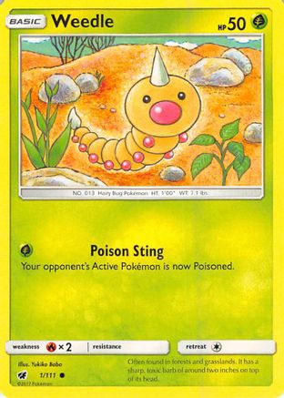 Weedle 001 SM Crimson Invasion - Common