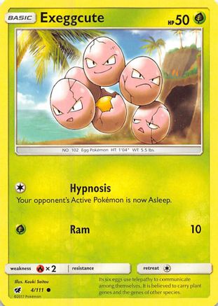 Exeggcute 004 - Reverse Holofoil SM Crimson Invasion - Common