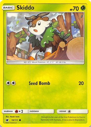 Skiddo 010 - Reverse Holofoil SM Crimson Invasion - Common