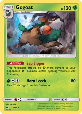 Gogoat 011/111 - Holofoil SM Crimson Invasion - Holo Rare