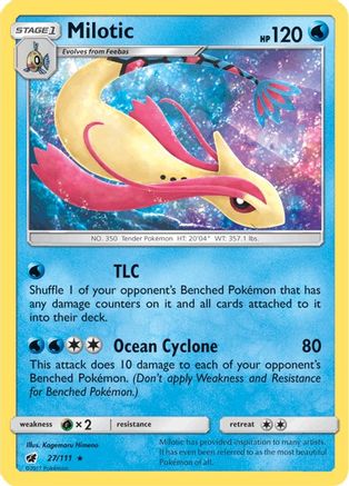 Milotic 027 - Reverse Holofoil SM Crimson Invasion - Holo Rare