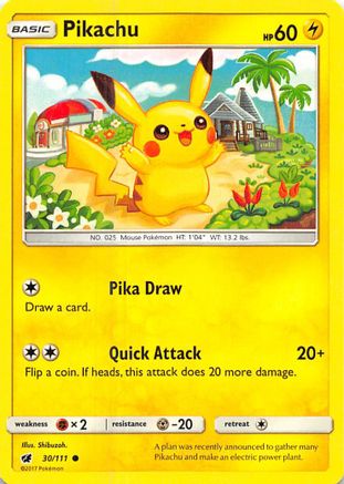 Pikachu 030 SM Crimson Invasion - Common