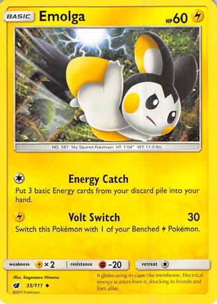 Emolga 035 SM Crimson Invasion - Uncommon