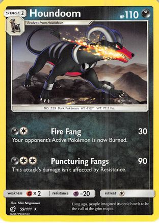 Houndoom 059 SM Crimson Invasion - Rare