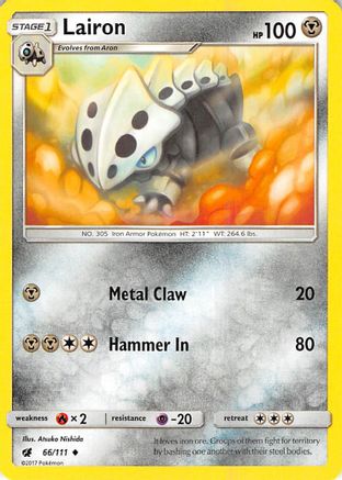 Lairon - Reverse Holofoil SM Crimson Invasion - Uncommon