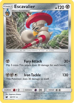 Escavalier - Reverse Holofoil SM Crimson Invasion - Rare