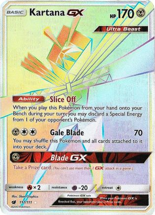 Kartana GX (Secret) - Holofoil SM Crimson Invasion - Secret Rare