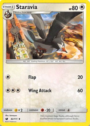 Staravia - Reverse Holofoil SM Crimson Invasion - Uncommon