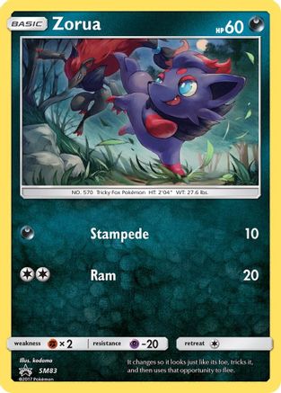 Zorua SM83 - Holofoil SM Promos - Promo