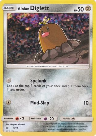 Alolan Diglett - 9/12/12 - Holofoil McDonalds Promos 2017 - Promo