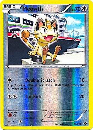 Meowth (Mirror Reverse Holo) 080/99 - Reverse Holofoil Miscellaneous Cards & Products - Promo