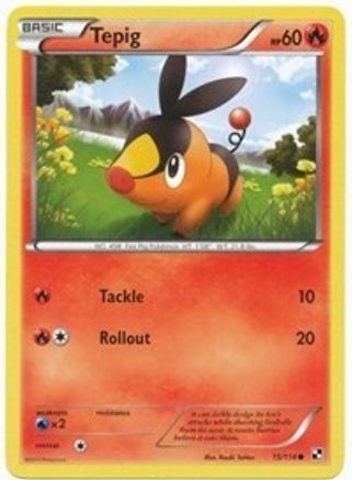 Tepig 15/114 (Cosmos Holo)/114 - Holofoil League & Championship Cards - Promo