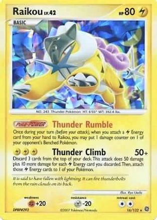 Raikou (Cracked Ice Holo) 016/132 - Holofoil Miscellaneous Cards & Products - Promo