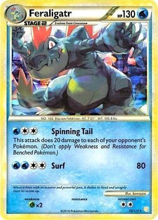 Feraligatr - 20/123 (Cracked Ice Holo)/123 - Holofoil Deck Exclusives - Holo Rare