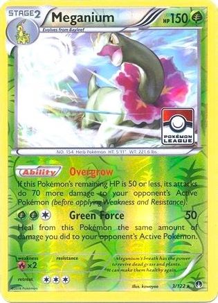 Meganium (Pokemon League) 003/122 - Reverse Holofoil League & Championship Cards - Promo
