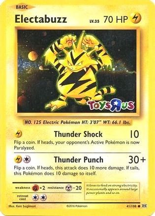 Electabuzz (Toys R Us Promo) 041/108 - Holofoil Miscellaneous Cards & Products - Promo