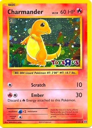 Charmander (Toys R Us Promo) 009/108 - Holofoil Miscellaneous Cards & Products - Promo