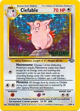 Clefable (Prerelease) 001 - Holofoil WoTC Promo - Promo