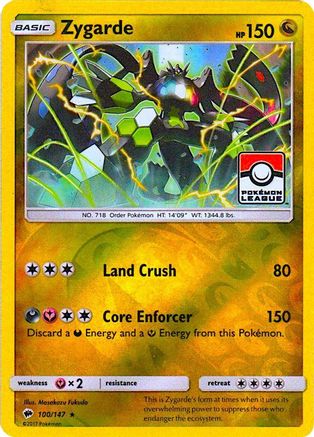 Zygarde (Pokemon League) 100/147 - Reverse Holofoil League & Championship Cards - Promo