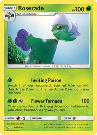 Roserade/156 - Reverse Holofoil SM Ultra Prism - Rare