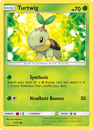 Turtwig (6) (6) 006 SM Ultra Prism - Common
