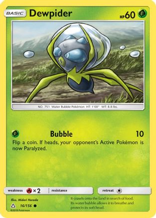 Dewpider - Reverse Holofoil SM Ultra Prism - Common