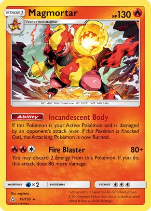 Magmortar - Reverse Holofoil SM Ultra Prism - Holo Rare