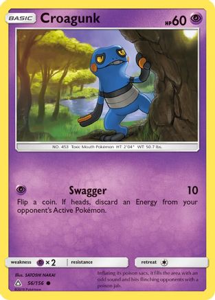 Croagunk 056 - Reverse Holofoil SM Ultra Prism - Common