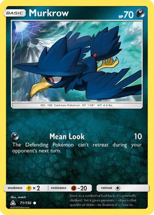 Murkrow 071 - Reverse Holofoil SM Ultra Prism - Common
