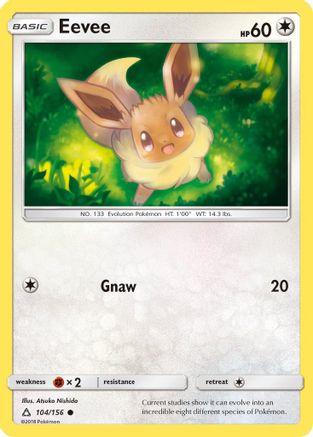 Eevee (104) (104) 104 - Reverse Holofoil SM Ultra Prism - Common