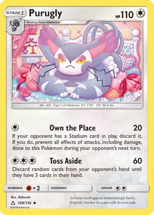 Purugly 109 SM Ultra Prism - Uncommon