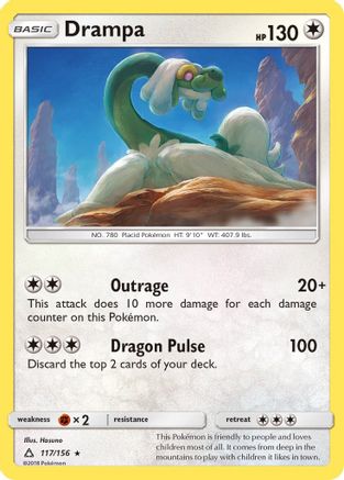 Drampa 117 - Reverse Holofoil SM Ultra Prism - Holo Rare