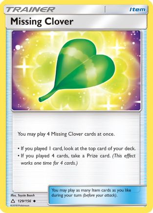Missing Clover 129/156 SM Ultra Prism - Uncommon