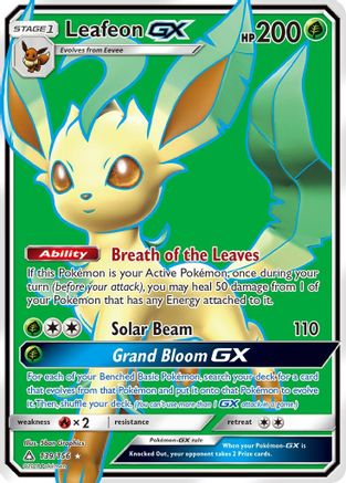 Leafeon GX (Full Art) - Holofoil SM Ultra Prism - Ultra Rare