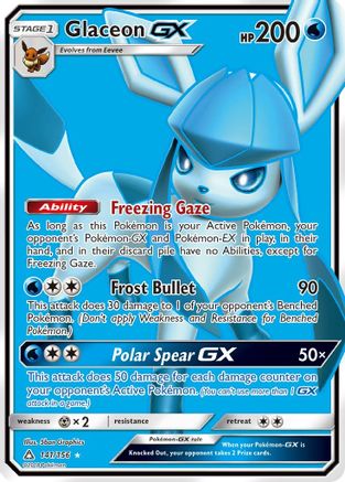 Glaceon GX (Full Art) - Holofoil SM Ultra Prism - Ultra Rare