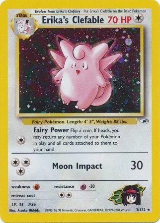 Erika's Clefable 003 - Unlimited Holofoil Gym Heroes - Holo Rare