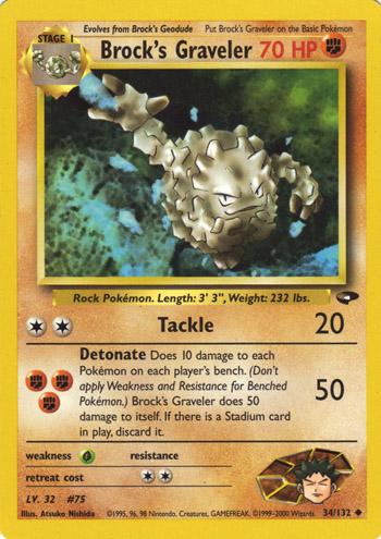 Brock's Graveler 034 - Unlimited Gym Challenge - Uncommon