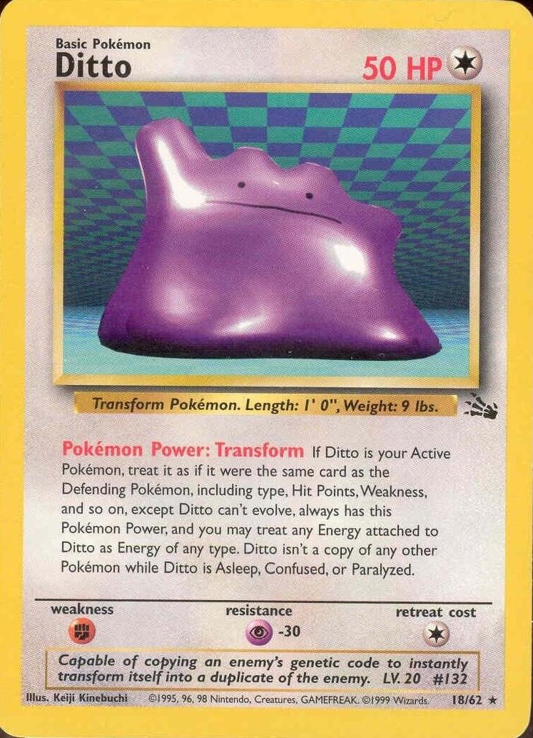 Ditto (18) (18) 018 - Unlimited Fossil - Rare